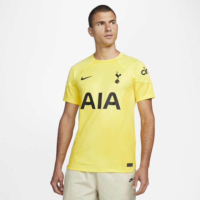 Tottenham Hotspur 2022/23 Stadium (keeperdrakt) Nike Dri-FIT fotballdrakt til herre - Yellow