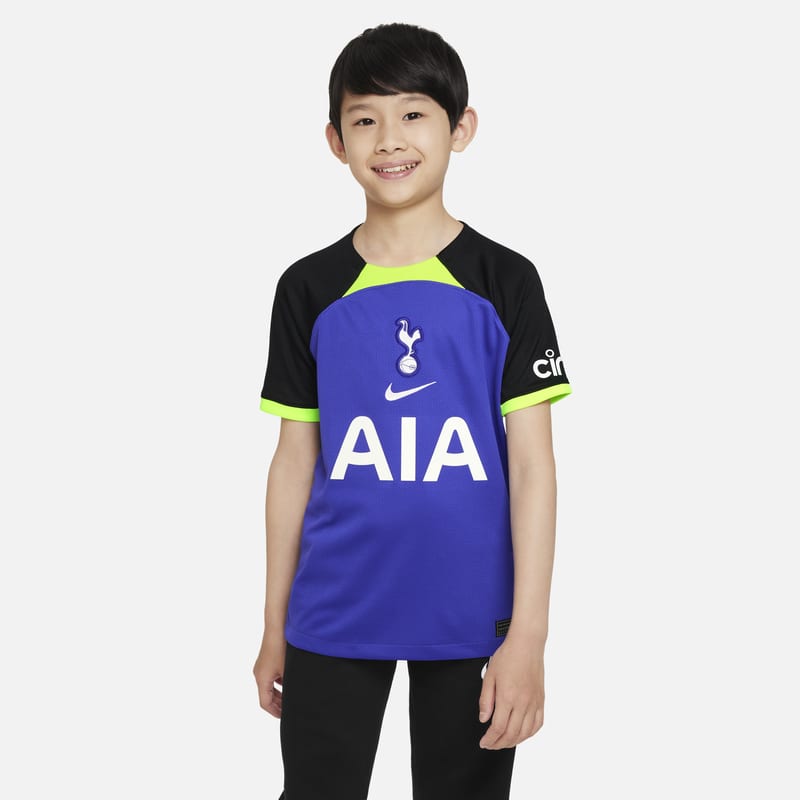 Koszulka piłkarska dla dużych dzieci Nike Dri-FIT Tottenham Hotspur 2022/23 Stadium (wersja wyjazdowa) - Niebieski