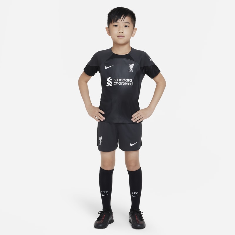 Strój piłkarski dla małych dzieci Nike Liverpool F.C. 2022/23 Goalkeeper - Szary