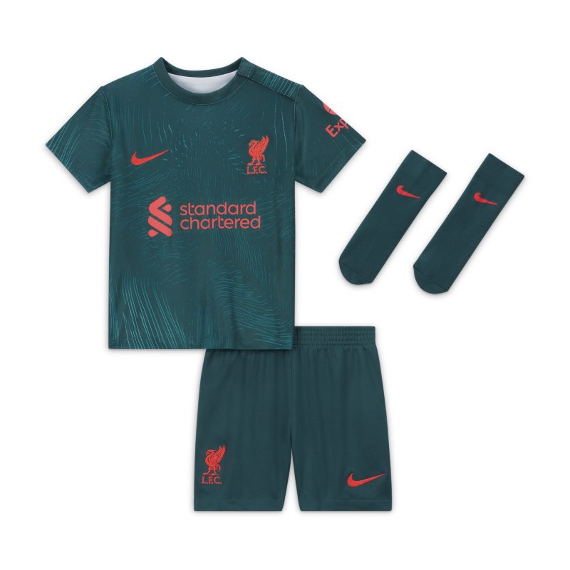 Strój piłkarski dla niemowląt i maluchów Nike Dri-FIT Liverpool F.C. 2022/23 (wersja trzecia) - Zieleń