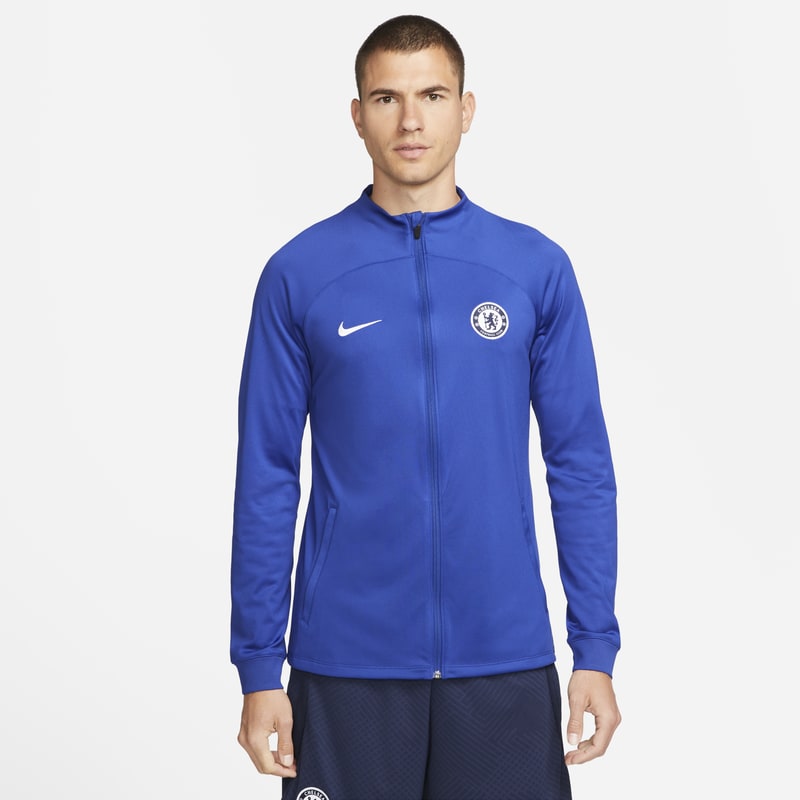 Męska dresowa bluza piłkarska Nike Dri-FIT Chelsea F.C. Strike - Niebieski