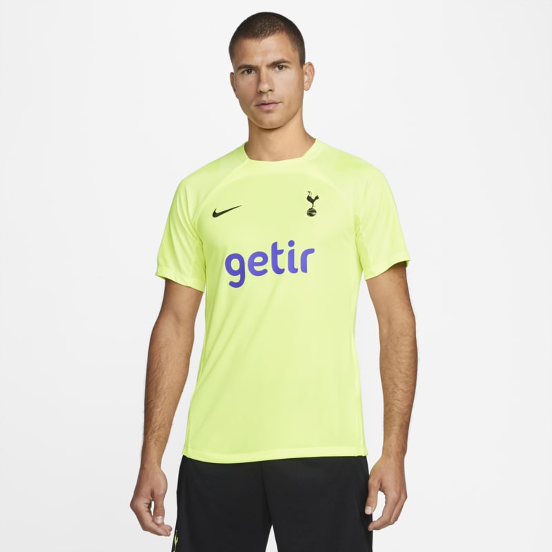 Męska koszulka piłkarska z krótkim rękawem Tottenham Hotspur Strike Nike Dri-FIT - Żółć