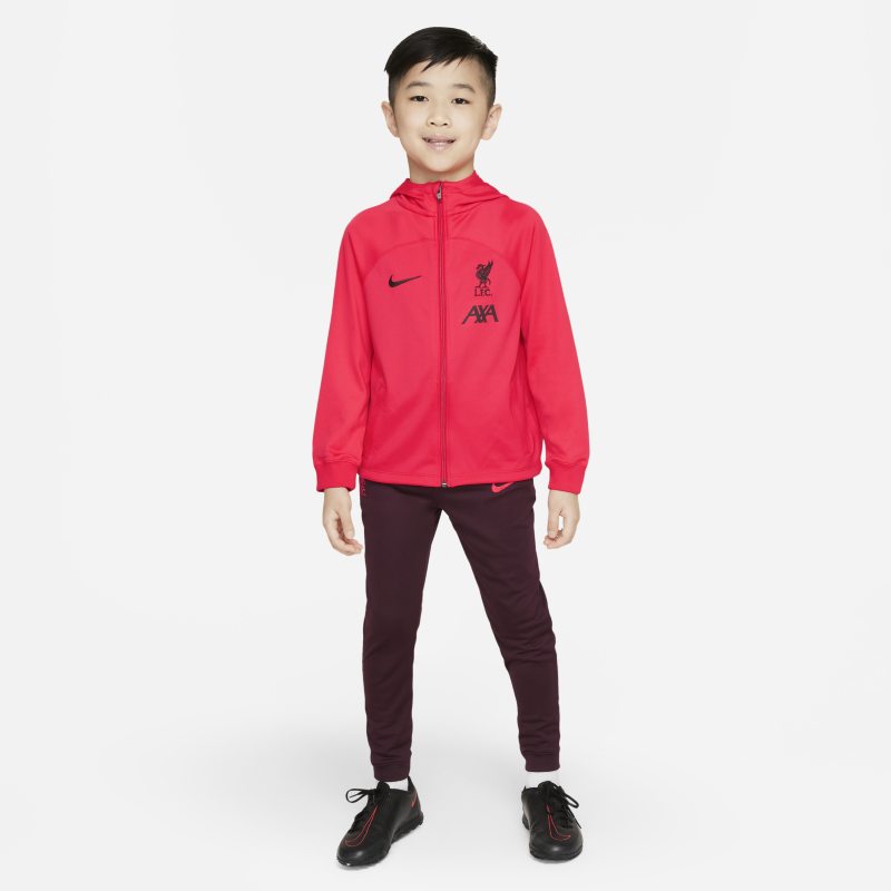 Liverpool F.C. Strike Younger Kids' Nike Dri-FIT Knit Football Tracksuit - Red