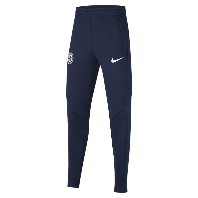 Spodnie piłkarskie dla dużych dzieci Nike Dri-FIT Chelsea FC Strike - Niebieski