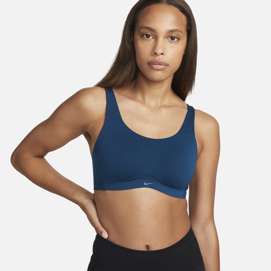 Nike Women's Alate Coverage Light-support Padded Sports Bra In Blue