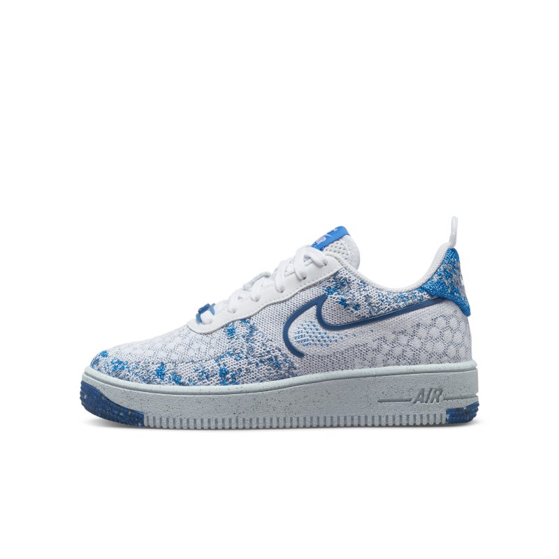 Nike Air Force 1 Crater Flyknit Older Kids' Shoes - White