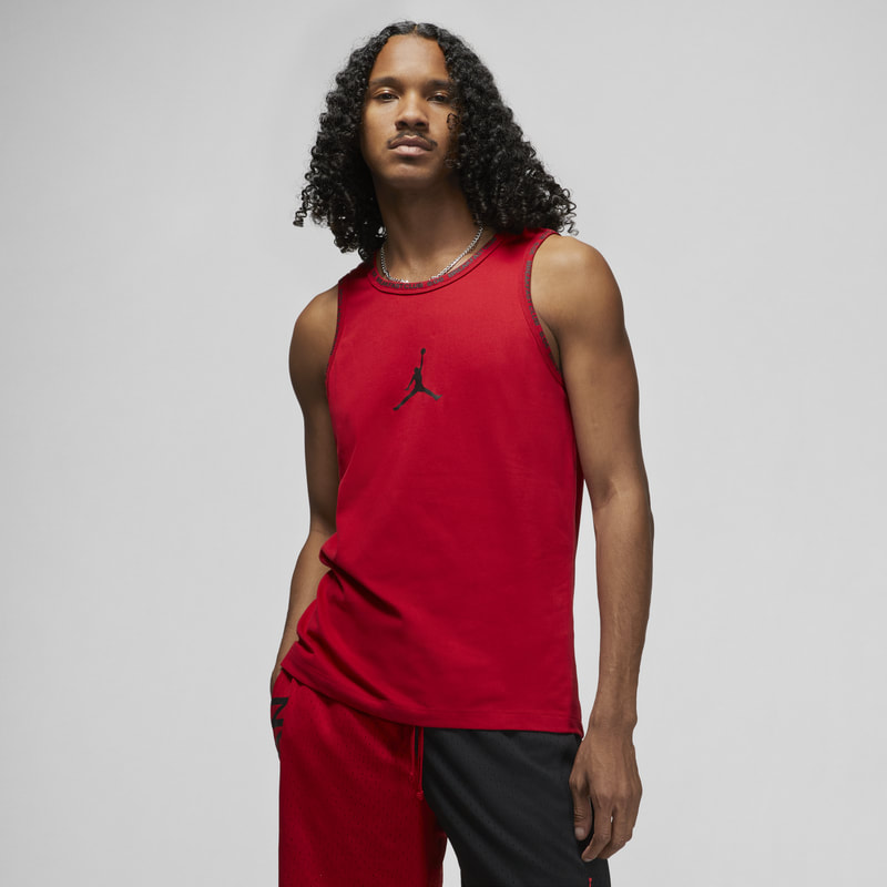 Męska koszulka bez rękawów z grafiką Jordan Dri-FIT - Czerwony