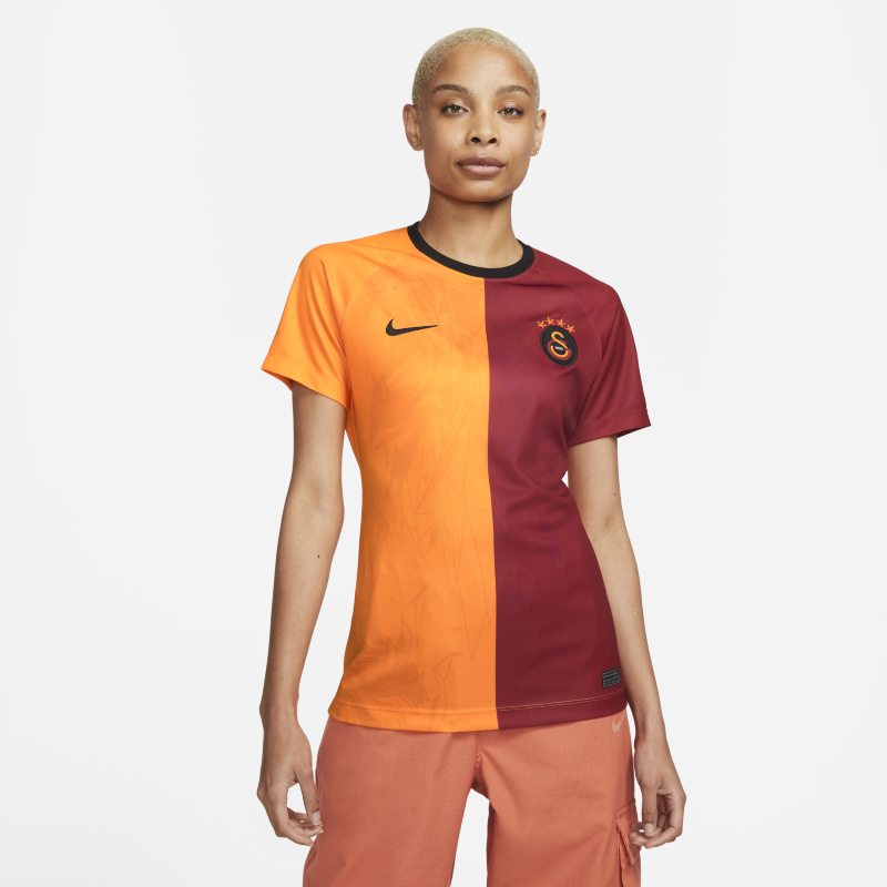 Nike Galatasaray 2022/23 Thuis  Dri-FIT voetbaltop met korte mouwen voor dames - Oranje