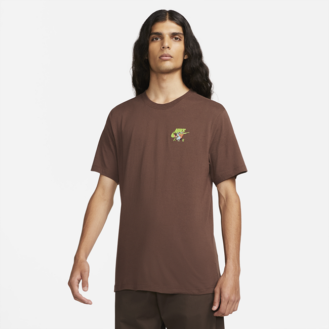 фото Мужская футболка nike sportswear alien air - коричневый