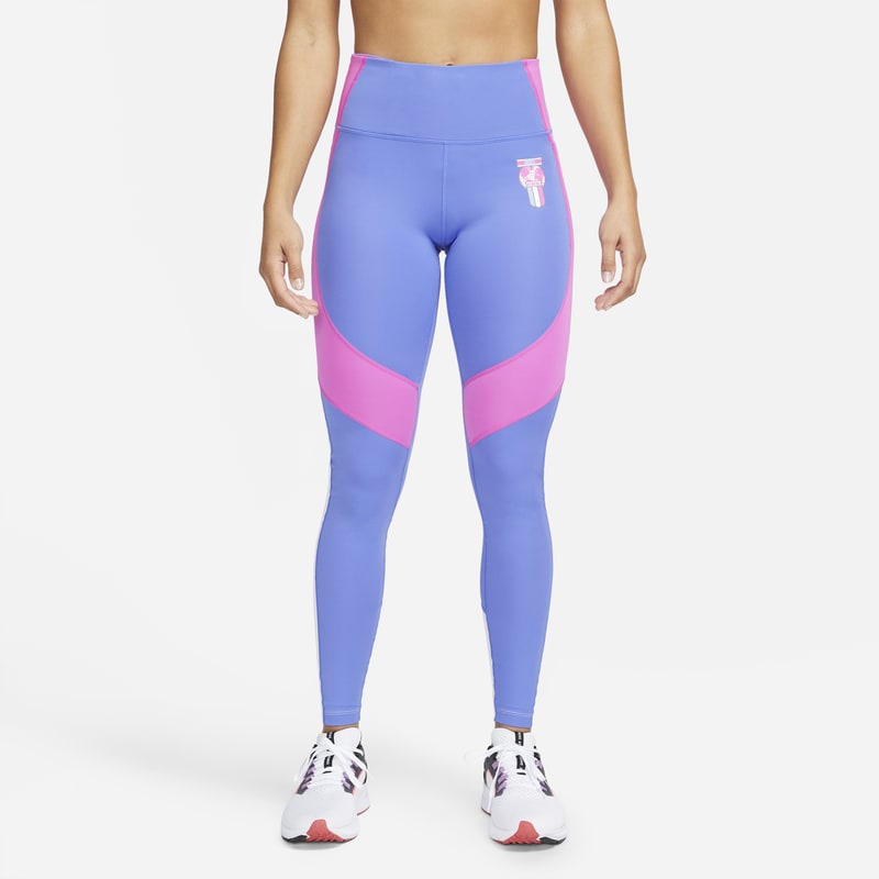 Damskie legginsy do biegania Nike Retro Run Fast - Niebieski
