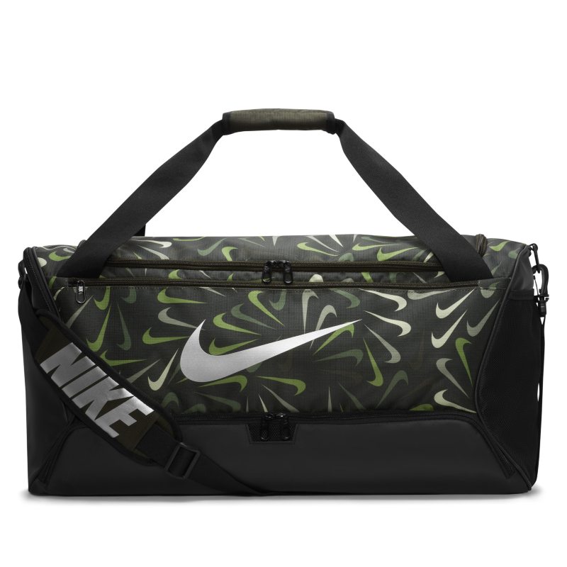 Träningsväska Nike Brasilia 9.5 med tryck (medium, 60 l) - Grön