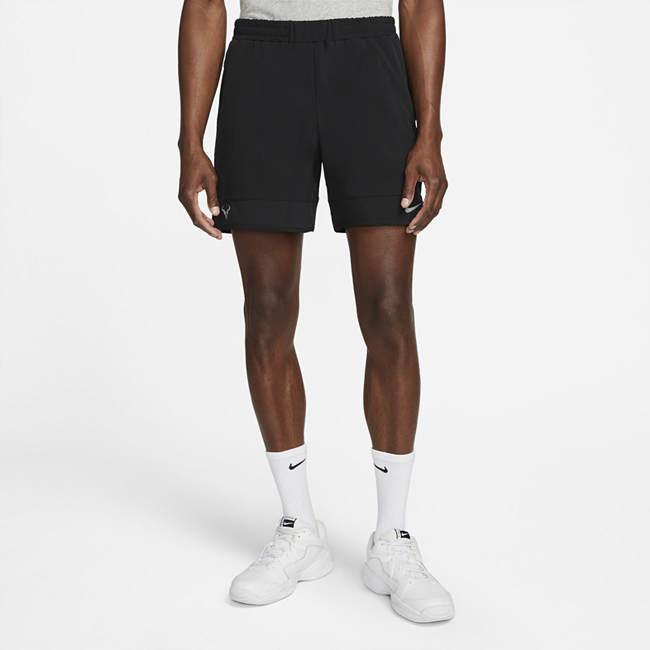 фото Мужские теннисные шорты nikecourt dri-fit adv rafa18 см - черный