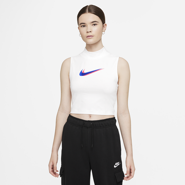 Женская майка с воротником-стойкой Nike Sportswear - Белый