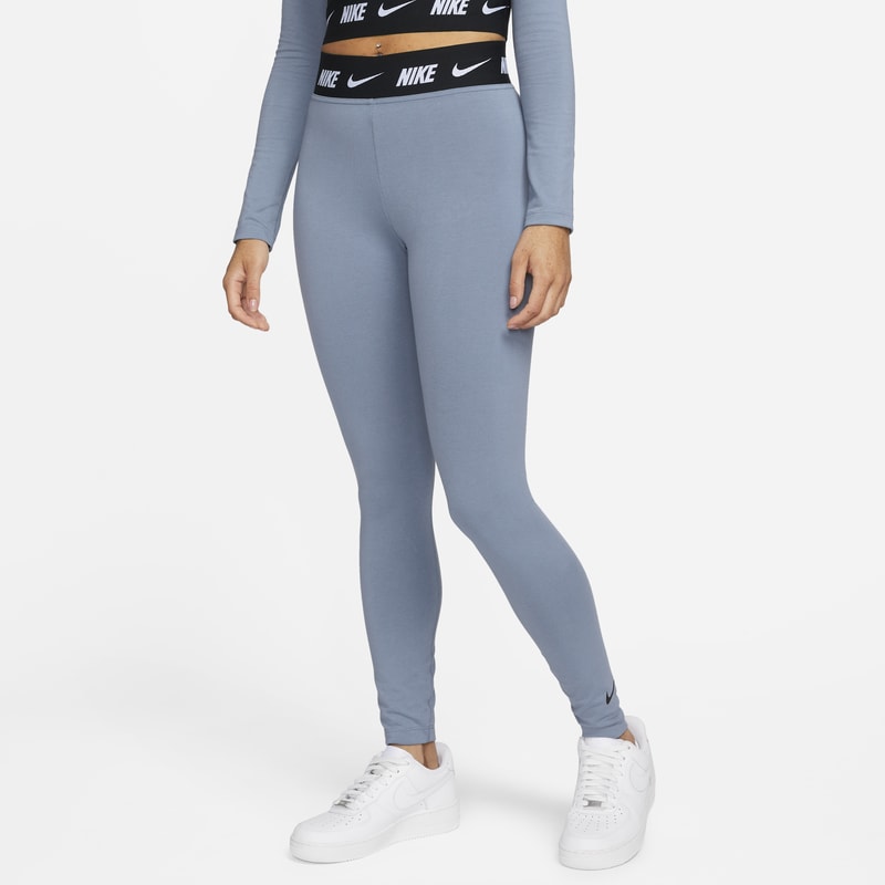 Damskie legginsy z wysokim stanem Nike Sportswear Club - Niebieski