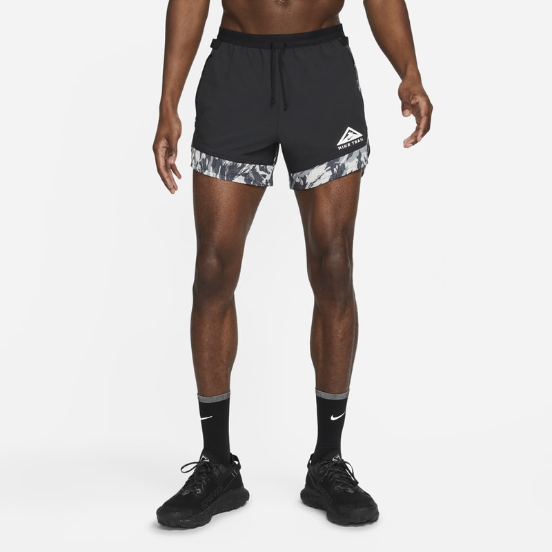 Terränglöparshorts Nike Dri-FIT Flex Stride 13 cm med innerbyxor för män - Svart