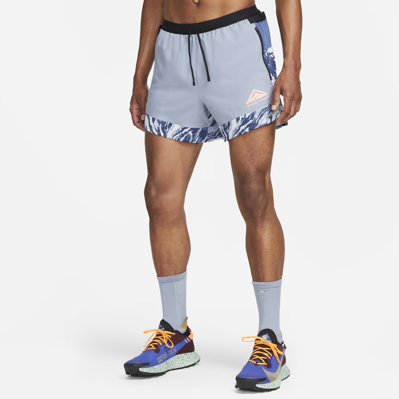 Terränglöparshorts Nike Dri-FIT Flex Stride 13 cm med innerbyxor för män - Blå
