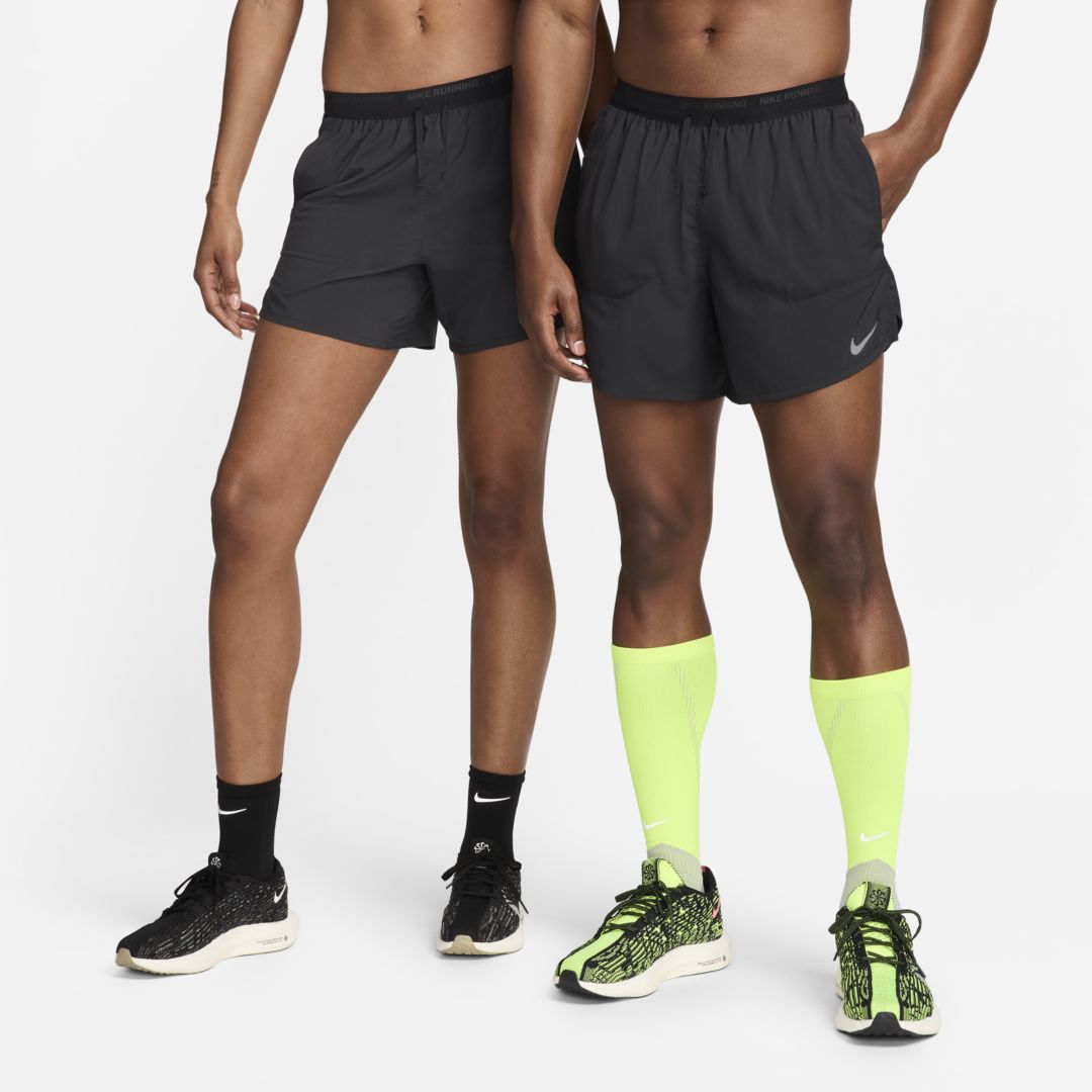 Shop Nike Men's Stride Dri-fit 5" Brief-lined Running Shorts In Black