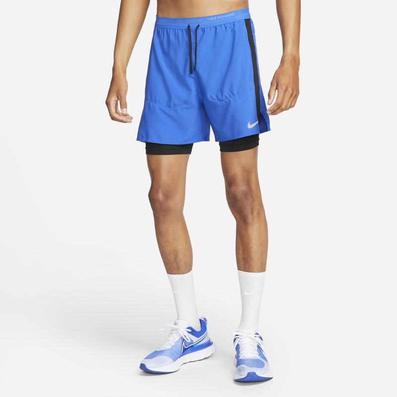 Löparshorts Nike Dri-FIT Stride 2-in-1 13 cm för män - Blå
