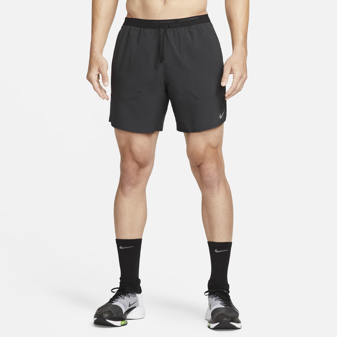 Shop Nike Men's Stride Dri-fit 7" Brief-lined Running Shorts In Black