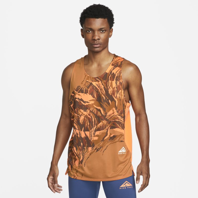 Męska koszulka bez rękawów do biegania Nike Dri-FIT Trail Rise 365 - Pomarańczowy