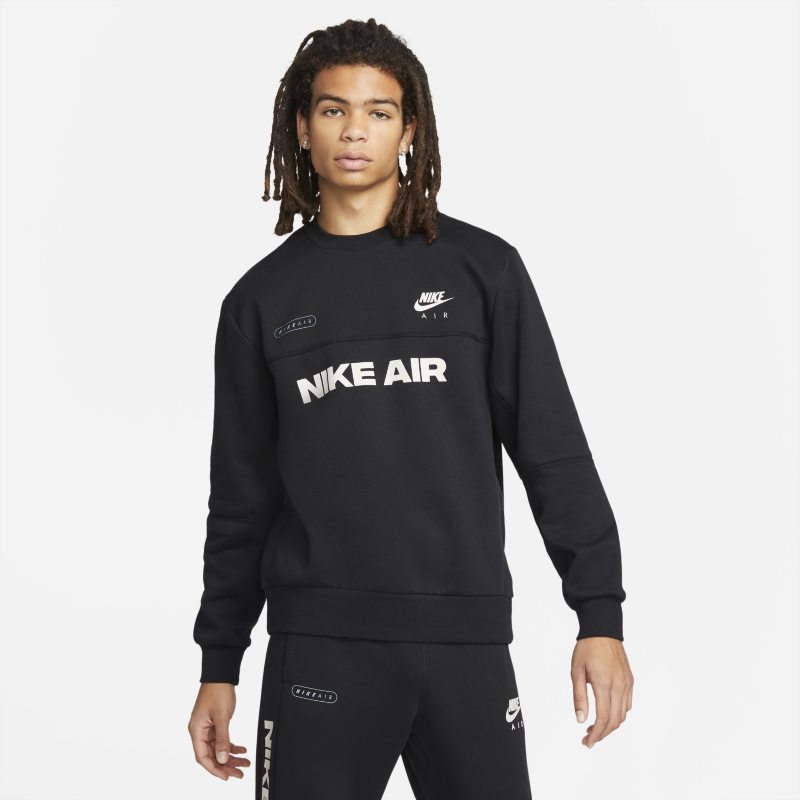 Męska bluza ze szczotkowanego materiału Nike Air - Czerń