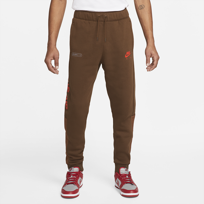 Nike Air joggebukse i børstet fleece til herre - Brown