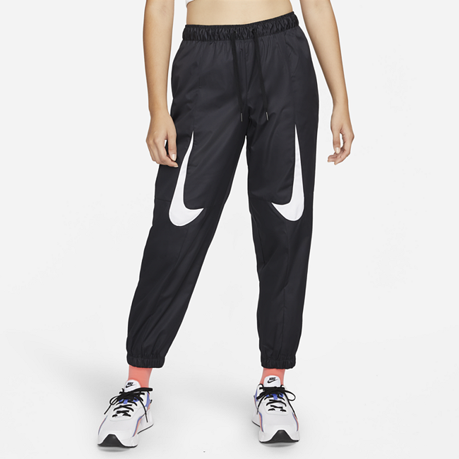 Женские брюки из тканого материала со средней посадкой Nike Sportswear - Черный