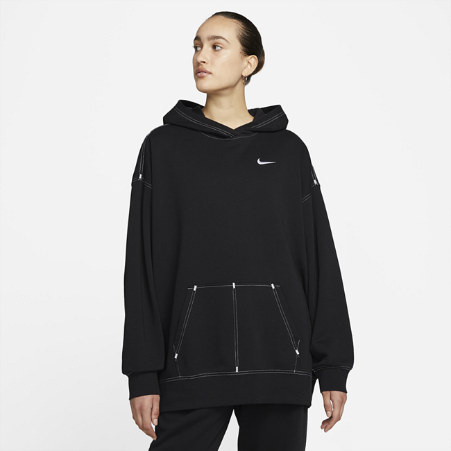 Nike Sportswear ekstra stor hettegenser - Black