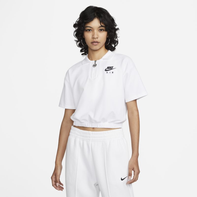 Damska koszulka polo z piki Nike Air - Biel