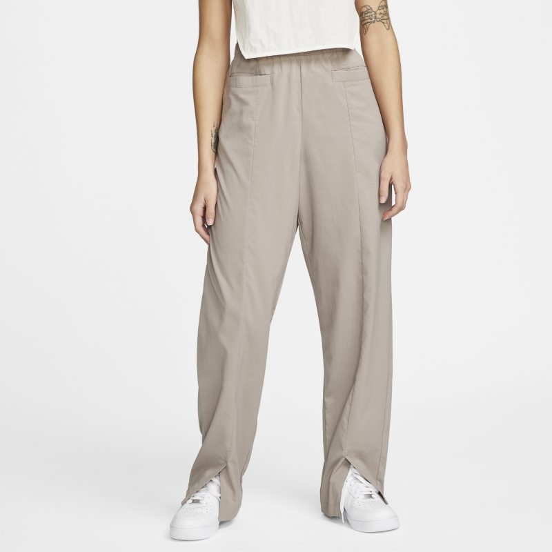 Damskie spodnie z tkaniny z wysokim stanem Nike Sportswear Dri-FIT Tech Pack - Szary