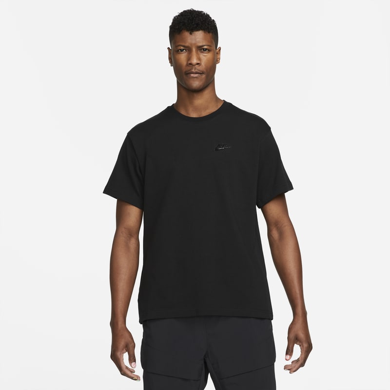 Męska koszulka z krótkim rękawem z lekkiej dzianiny Nike Sportswear - Czerń