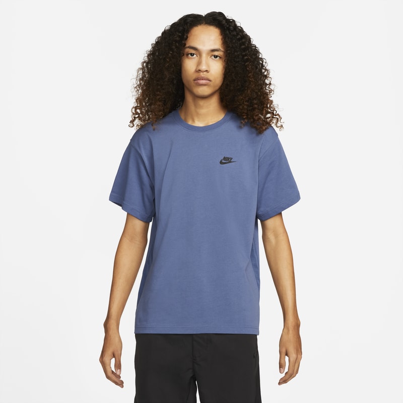 Męska koszulka z krótkim rękawem z lekkiej dzianiny Nike Sportswear - Niebieski