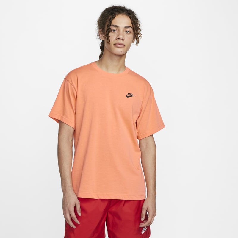 Męska koszulka z krótkim rękawem z lekkiej dzianiny Nike Sportswear - Pomarańczowy