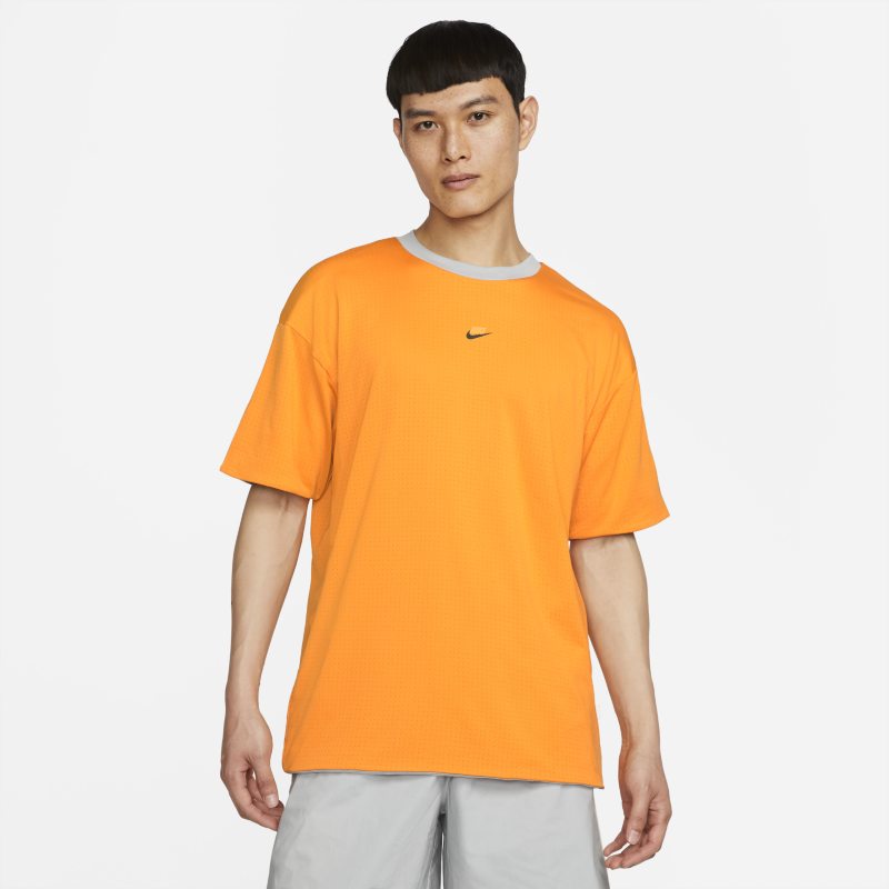 Męska dwustronna koszulka z krótkim rękawem Nike Sportswear Style Essentials - Pomarańczowy