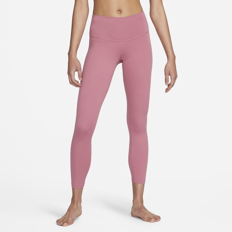 Damskie legginsy 7/8 z wysokim stanem Nike Yoga - Różowy