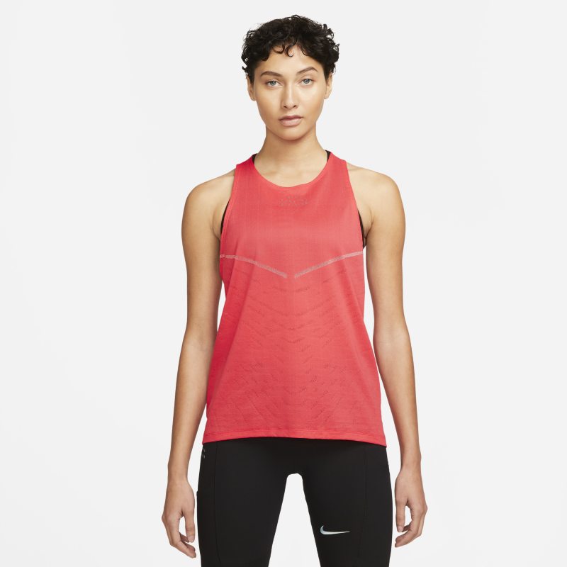Damska koszulka do biegania bez rękawów zaawansowana technologicznie Nike Dri-FIT ADV Run Division - Czerwony