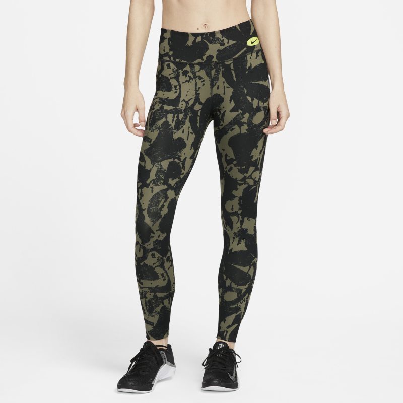 Nike Dri-FIT One Luxe Icon Clash Women's Mid-Rise Pocket Training Leggings - Black
