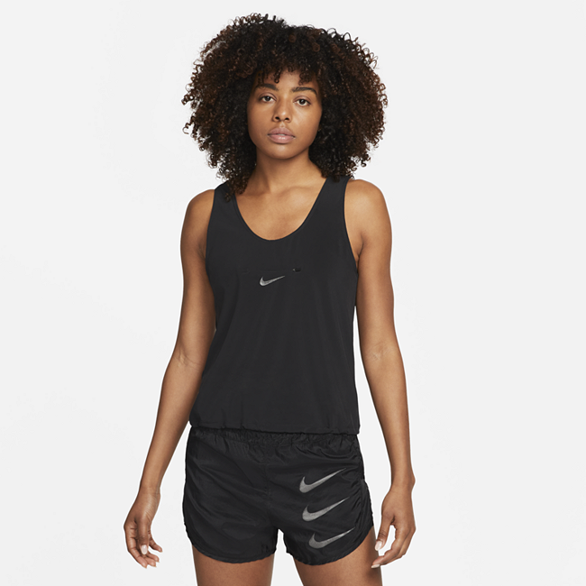 Nike Dri-Fit Run Division konverterbar løpesinglet til dame - Black