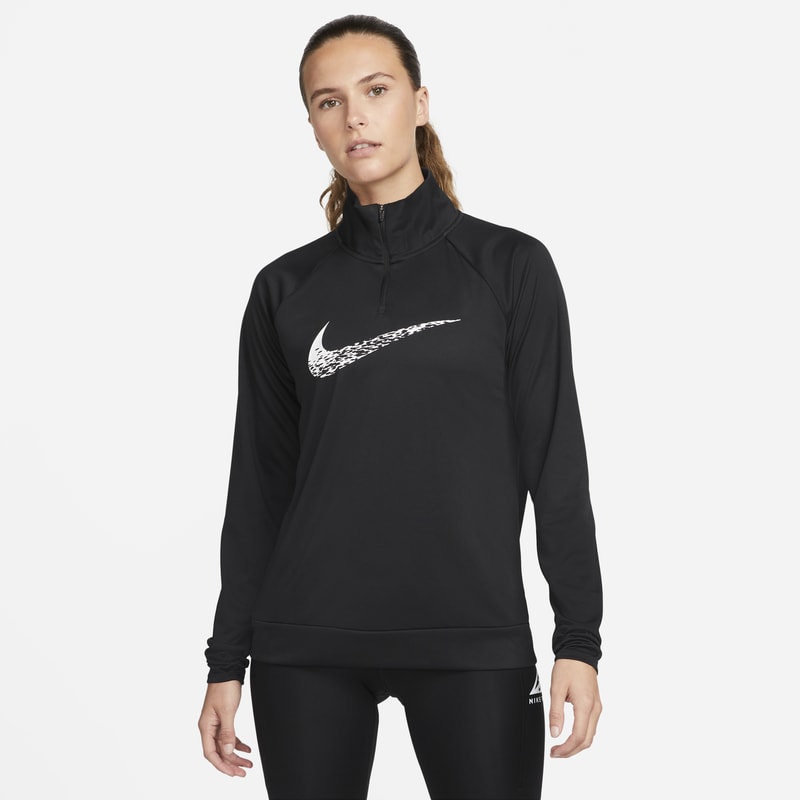 Damska bluza do biegania Nike Dri-FIT Swoosh Run - Czerń