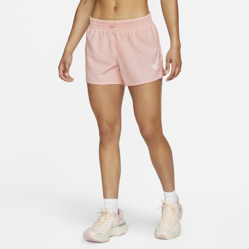 Nike Dri-FIT Swoosh Run Women's Mid-Rise Brief-Lined Running Shorts - Pink