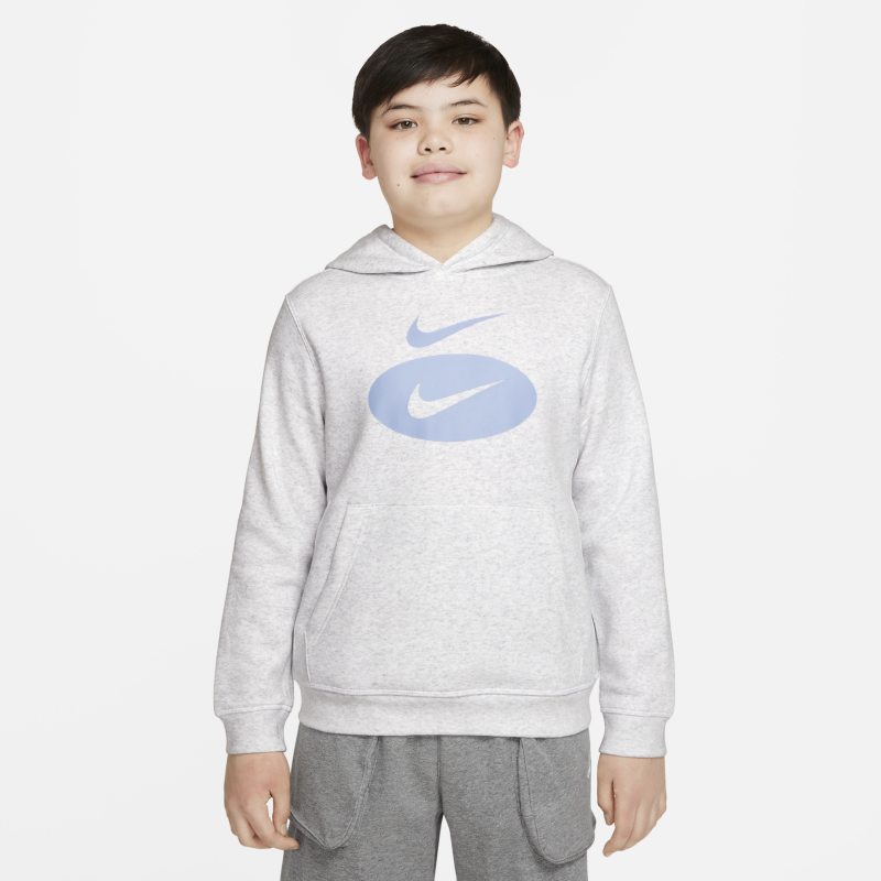 Nike Sportswear Older Kids' (Boys') Pullover Hoodie (Extended Size) - Brown