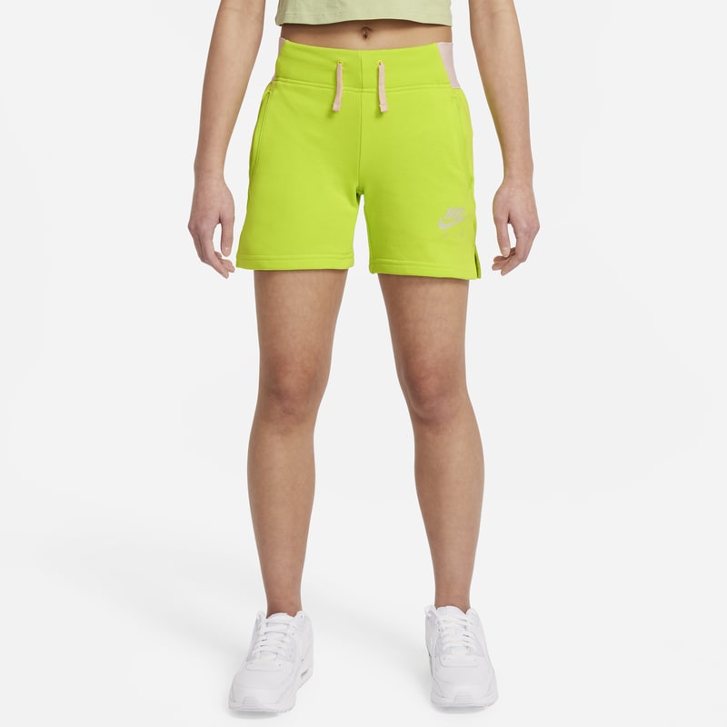 Shorts i frotté Nike Air för ungdom (tjejer) - Grön