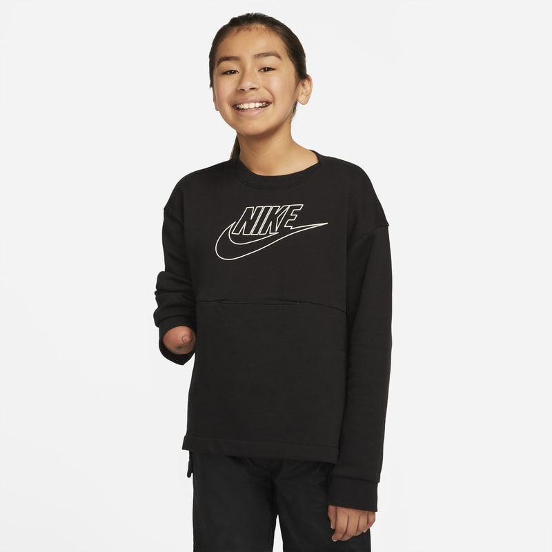 Bluza dresowa z dzianiny dla dużych dzieci Nike Sportswear Kids Pack - Czerń