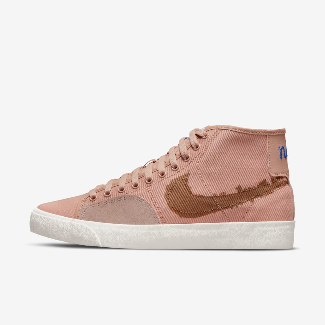 Nike Sb Blazer Court Mid Premium Skate Shoes In Pink