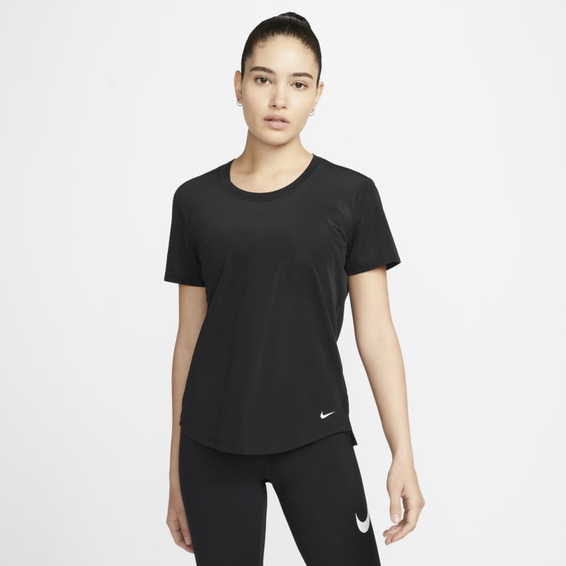 Damska koszulka treningowa z krótkim rękawem Nike Dri-FIT One Breathe - Czerń