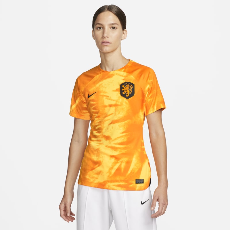Damska koszulka piłkarska Nike Dri-FIT Holandia Stadium 2022/23 (wersja domowa) - Pomarańczowy