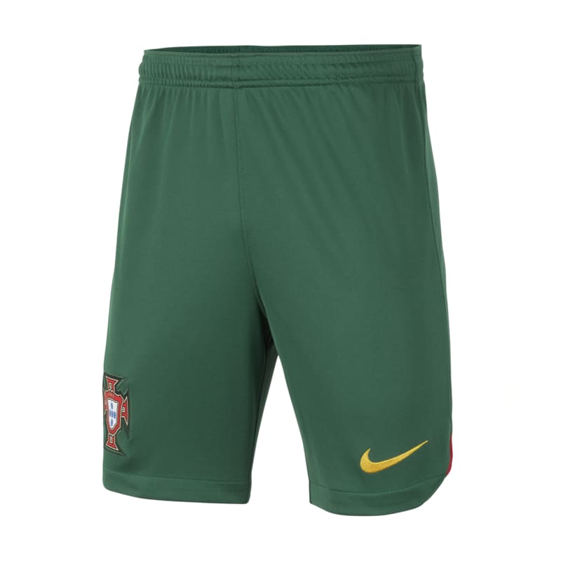 Spodenki piłkarskie dla dużych dzieci Nike Dri-FIT Portugalia Stadium 2022/23 (wersja domowa) - Zieleń
