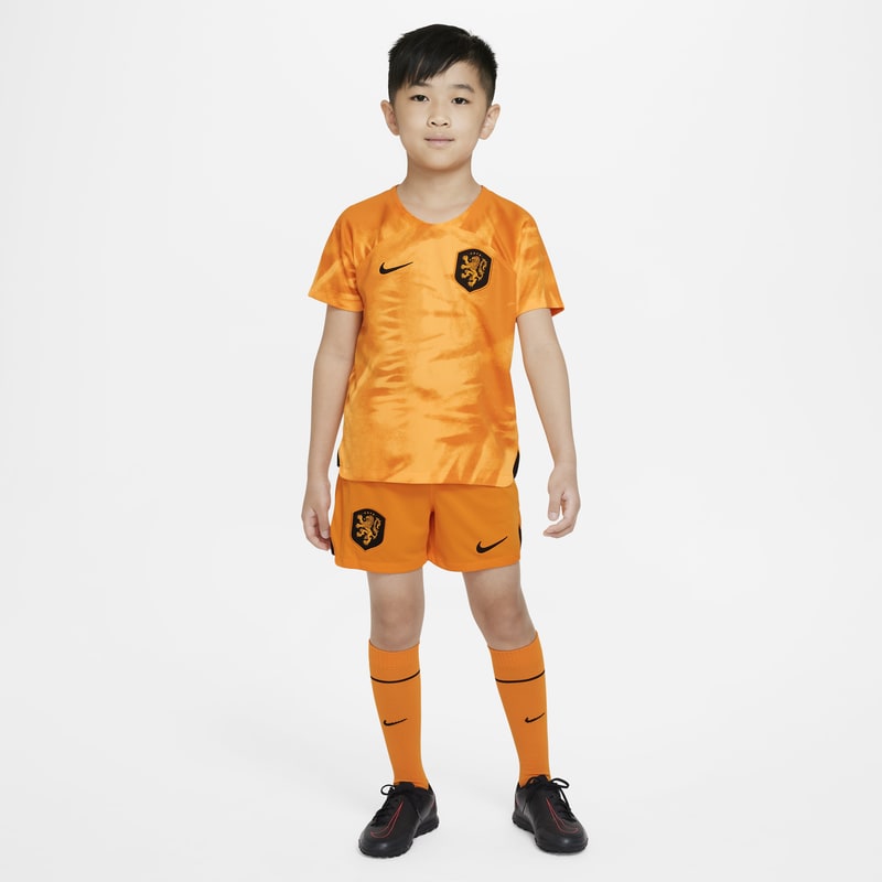 Strój piłkarski dla małych dzieci Nike Holandia 2022/23 (wersja domowa) - Pomarańczowy