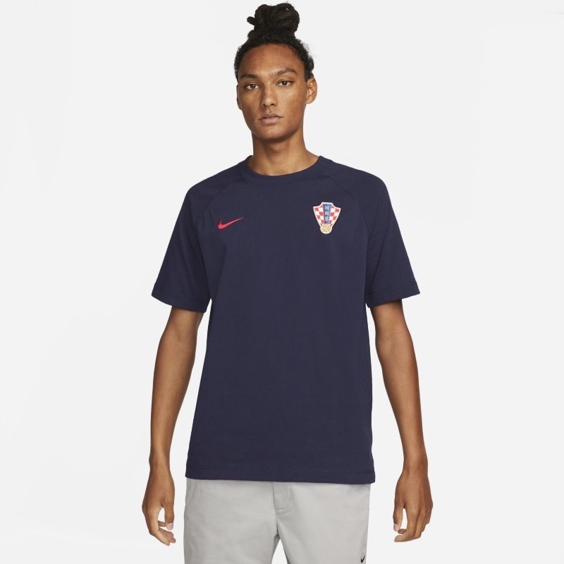 Męska koszulka piłkarska Nike Chorwacja - Niebieski
