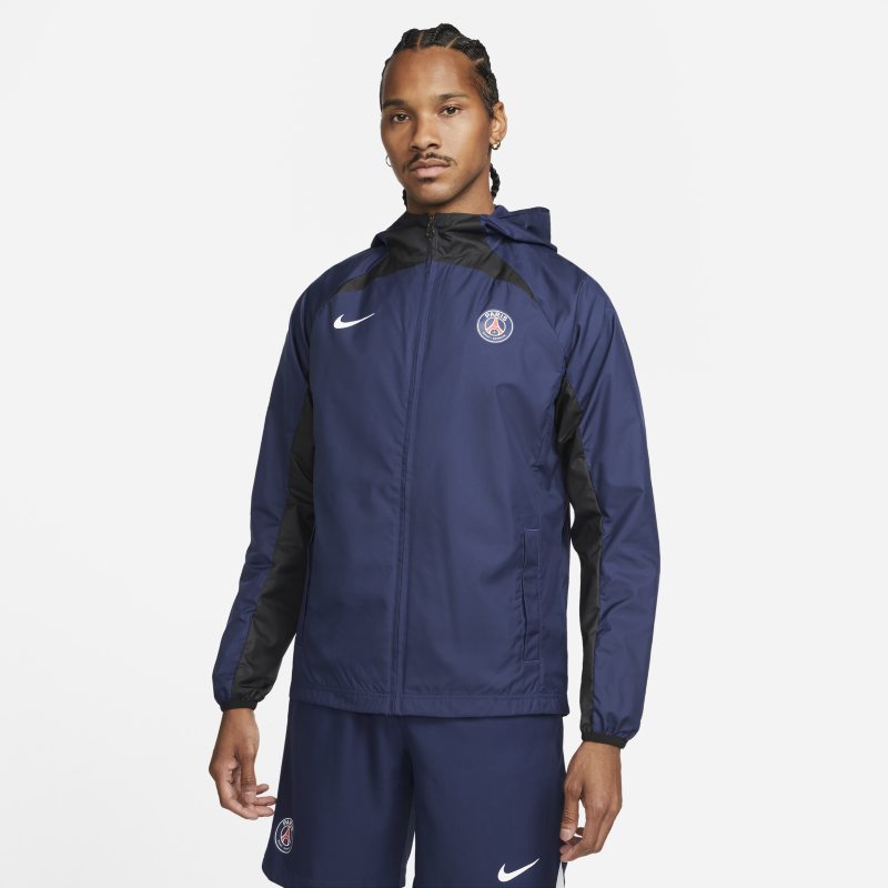 Męska kurtka piłkarska Paris Saint-Germain AWF - Niebieski